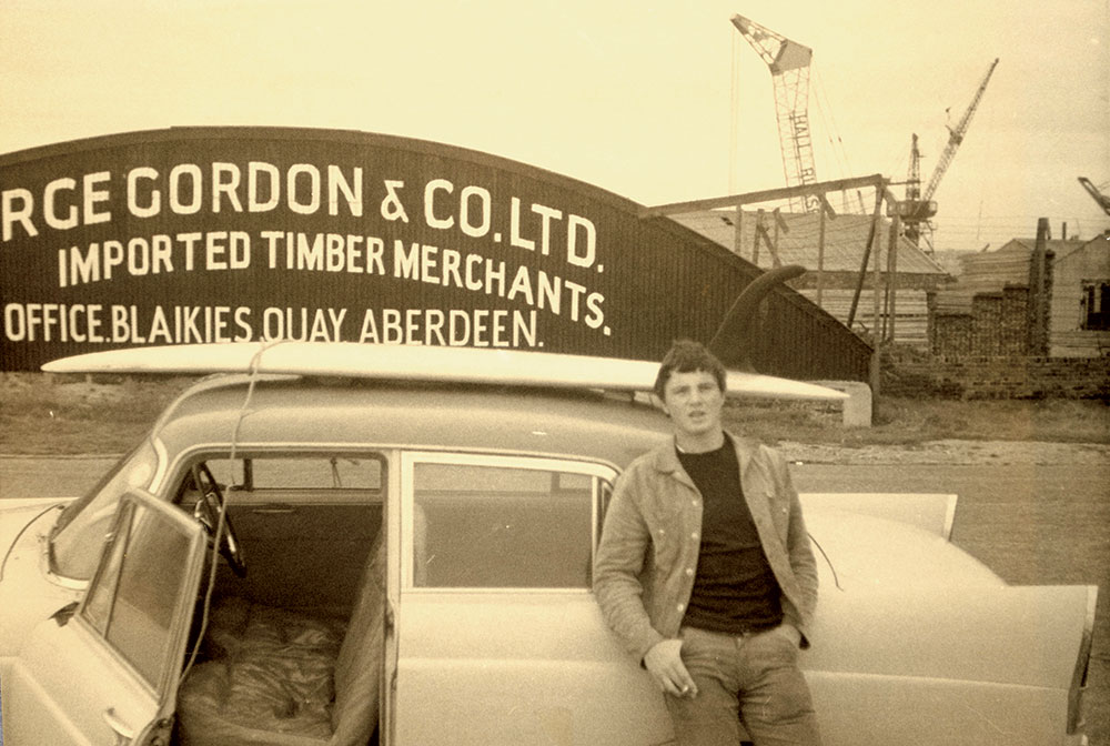 Tris Cokes in Aberdeen. Image: Museum of British Surfing
